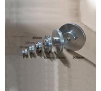 ZHAJNG Poulie de moteur de broche de diamètre 80 mm, roue de transmission, courroie ronde en PU, alésage de roue 18 mm, 20 mm, 25 mm, poulie à gorge unique en alliage d'aluminium(15mm)