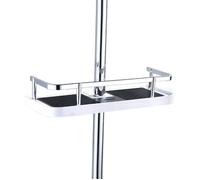 zhan-Étagère de douche télescopique réglable en plastique ABS, porte-savon pour rangement de shampoing et savon, montage sans