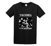 Zhan Zai 7 Seconds Old School America Men Simple Tshirt Black 3XL