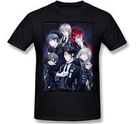 Zhan Zai Black Butler Casual Mans Tops Short Sleeve Shirt T-Shirt Black S