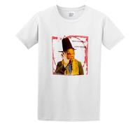 Zhan Zai Captain Beefheart Trout Mask Replica Casual Round Neck T Shirt White M