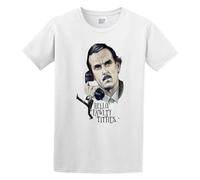 Zhan Zai Fawlty Towers Grayscale Commission Casual Round Neck T Shirt White XL