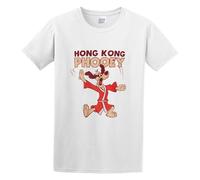 Zhan Zai Hong Kong Phooey Kung Fu Chop Casual Round Neck T Shirt White XXL
