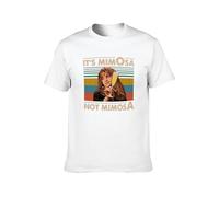 Zhan Zai It's Mimosa Not Mimosa Emma-Hermione-Waston Vintage Casual Round Neck T Shirt White M