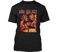 Zhan Zai Men's The Good The Bad The Ugly Shirt, The Good The Bad The Ugly T Shirt Black S