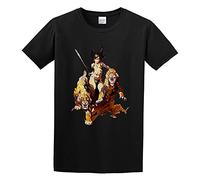 Zhan Zai The Huntress by Frank Frazetta Art Graphic Men Simple Tshirt Black XL