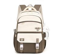 ZHANAO Sac à dos à blocs de couleurs pour filles, cartable primaire pour école primaire pour adolescentes, kaki