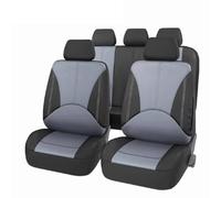 ZHANFEIS Housses De Siège Intérieures Universelles Toutes Saisons en Similicuir Matelassé Housse Siège Voiture Universelle(SN-1702-9PCS-BKGY)