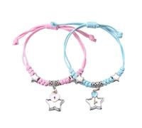 Zhang shine Ensemble de bracelets de promesse assortis « The Key That Locks Love » réglables - Cadeau de Saint-Valentin - Bijoux pour femme, lui, elle