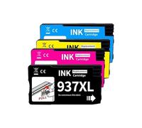 ZHANGAIQINYG Cartouche d'encre for imprimante HP-937 et HP-937XL (OfficeJet Pro 9730, 9110b, 9120, 9130 et 9720)(One Set)