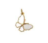 ZHANGAIQINYG EManco - breloques papillon créatives en acier inoxydable, fabrication de métaux de haute qualité, collier, Bracelet, accessoires de bijoux, sortie d'usine(HP1445-Gold Color)