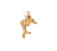 ZHANGAIQINYG EManco mode animaux marins breloques coquille queue de poisson hippocampe Japonicus pendentifs en acier inoxydable for la fabrication de bijoux en vrac(HP1521-Gold Color)