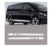 zhangbaoshun 2 pièces Marchepieds latéraux pour Benz Vito Viano V Class w447 v260,Extensions de Jupe latérale,Barre de Protection en Aluminium,Accessoires de décoration de Voiture,B-White