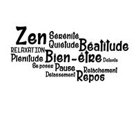 ZHANGBING Autocollant Mural de Phrase de Motivation - Autocollant Mural en Vinyle Amovible - pour salles de Bains et salles de Bains Bath Zen - Autocollant Mural de Phrase - Noir 80 * 40CM