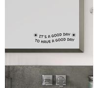 ZHANGBING Petit Autocollant Mural Soleil et Phrase - Autocollant Mural en Vinyle Amovible - Convient pour Salle de Bain, Miroir, Voiture, réfrigérateur - Autocollant Mural Phrase - Noir. 6 * 25cm