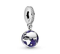 ZHANGCHEN 925 Argent Sterling Notre planète Bleue balancent Pendentif à breloque Ajustement Original Bracelet Pandora Bijoux en Argent Cadeau