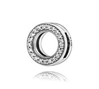 ZHANGCHEN 925 en Argent Sterling Réflexions Cercle de Pavé Clip Charmes, Ajustement Réflexions Bracelet Cadeau pour Bijoux À BRICOLER SOI-MÊME