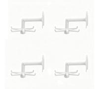 ZHANGFANGLEI Crochet rotatif 6 griffes sans perçage, support rotatif multifonctionnel auto-adhésif, idéal pour les serviettes de bain, les ustensiles de cuisine et les brosses de nettoyage.，Blanc