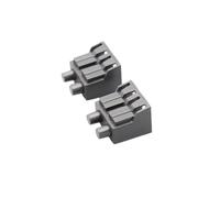 ZHANGGH Capuchon anti-poussière LC simplex duplex, 10 unités pour pont en fibre optique, bouchon anti-poussière carré, double couvercle de protection unique en plastique (bleu)
