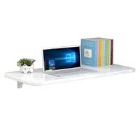 ZHANGGL Bureau Mural Pliable - Poste de Travail Gain de Place avec Supports en Acier réglables, idéal pour Le Bureau à Domicile ou la buanderie, 80 x 40 cm, Blanc, Design Compact