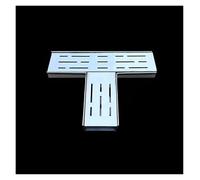 ZHANGGL Caniveau de Drainage en Acier Inoxydable avec Grille et coude à 90 degrés, système de Drainage de tranchée étroit et Mince pour Jardin Souterrain, Profil Bas de Remplacement (connecteur n° 1