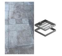 ZHANGGL Couvercle d'inspection carré Invisible Couvercle d'accès en métal avec Base en Acier Inoxydable et 2 poignées Disponible en Tailles 15,7" 17,7" 21,7" 25,6" 29,5" 33,5" Id