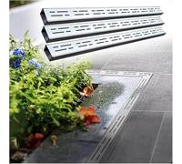 ZHANGGL Lot de 3 caniveaux de Drainage et grilles, caniveau rectangulaire en Acier Inoxydable, Longueur Totale 118 Pouces, pour aménagement paysager et Balcon (15 x 4 cm).