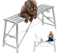 ZHANGGL Plateforme de Travail réglable, escabeau Pliant en Acier - Échafaudage Multifonctionnel, échelle de Tour, Tabouret, établi pour Le Bricolage et l'entretien des véhicules