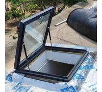 ZHANGGL Skylight Fenêtre de toit inclinée pour toit plat éclairage puits fenêtre de grenier cadre en alliage d'aluminium + trappe d'accès au toit en verre trempé pour sous-sol/grenier/abri de jardin