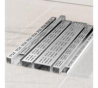 ZHANGGL Système de caniveau étroit de 3,5 cm de Large, kit de caniveaux de Drainage Minces Personnalisables pour Salle de Bain et Cuisine, Drain de terrasse de Piscine en Acier Inoxydable (15 x 4 x