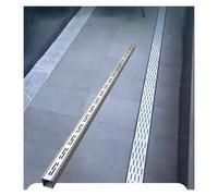 ZHANGGL Système de Mini-canalisation de tranchée pour Cour extérieure, caniveau de Drainage, kit de tranchée de Drainage Mince en Acier Inoxydable avec Grille Amovible, Siphon de Sol de Remplacement