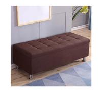 zhanggqOU Banc de lit Tabouret de canapé rectangulaire, cireur Chaussures, Tabouret Chevet, Rangement Multifonctionnel, for Dressing, Salle d'essayage(Bruin,50 * 30 * 35cm)