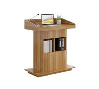 zhanggqOU Support de Podium Portable Podium de pupitre en Bois for Salle onférence et présentation Pupitre Mobile(Natural)