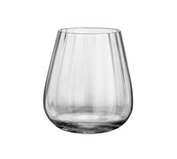 zhanggqOU Tasse à thé en verre Verre à eau sans pied transparent rayures verticales de 425 ml, verre whisky en cristal soufflé la main for maison, les bars et restaurants Tasses à cappuccino