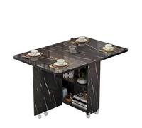 ZhangHY Table de salle à manger pliante portable pour économiser de l'espace pour la maison, petite maison, simple et multifonctionnelle avec armoire de rangement à 2 niveaux, table d'entrée