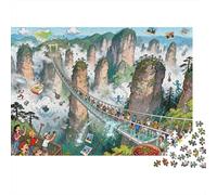 Zhangjiajie Avatar Mountains Mayhem Puzzle en Bois Imperméable DIY Puzzles De 1000 Pièces pour Adultes Cadeaux Défi Et Casse-tête Jeux De Stimulants