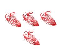 ZhangJJJJJJJ Sac de transport pour bouteille de vin, sac de transport multifonction en maille, nylon rouge, Rouge, 4pcs