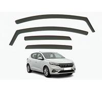 ZhangJW Deflecteur Vitre Voiture pour Dacia SANDERO & SANDERO STEPWAY III 2021-2024, Déflecteurs d'air,Fenêtre Latérale Pare-Pluie Accessoire Voiture