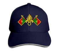 ZhangLinFu Adulte Français Légion Étrangère Fanion Et Grenades Coton Léger Réglable Casquette de Baseball à Visière Sandwich Chapeau Hommes Femmes Marine