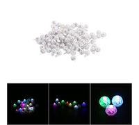 Zhangpu 100 Pièces Mini Rond Flash LED Boule Lampe Ballon Lumière Boule Ballon Lumières Lumières Décoratives Bricolage Artisanat Décoration (Coloré)