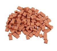 Zhangpu 100 Pièces Miniature Brique Rouge 1/16 échelle Mini Mur Rouge Brique Pierre Simulation pour Bricolage Fée Maison de Poupée Décoration