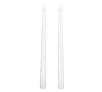 Zhangpu 2 Pièces LED Bougies sans Flamme Chandeliers à Piles 3D Bougie électrique pour la Maison, Mariage, Fête (Coquille blanche)