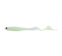 Zhangpu Appât de Pêche Artificiel en PVC Souple, Leurre pour Truite, Bar, Tête de Serpent, Ensemble de 5 Pièces 13 Cm, Tête Rouge Vert Argent, Action Sous-marine, pour les Amateurs de Pêche (Lumineux)