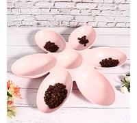 Zhangpu Bol d'alimentation Durable à Six Pétales pour Animaux de Compagnie, pour Chats et Chiens, Coin Rond Sain, Peu Encombrant, 16.54x16.54 Pouces, pour Général Bleu/Vert/Rose (Rose)