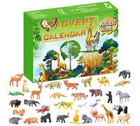 Zhangpu Calendriers de L' de Noël, Figurines D'animaux de Dinosaures, Ensemble de Jouets en Plastique, Cadeaux de 24 Jours, Calendrier de Compte à Rebours pour Enfants de 3 Ans et Plus (Comme le
