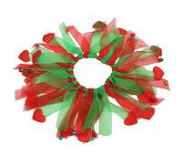 Zhangpu Collier de Noël coloré décoratif pour animal de compagnie avec clochette pour photographier, accessoire de vacances en polyester pour petits animaux de compagnie (M)