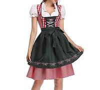 Zhangpu Costume de fête de la bière pour femme, robe Dirndl allemande, fête traditionnelle bavaroise, avec tablier, uniforme de servante