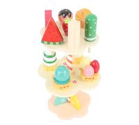 Zhangpu Crème Glacée et Desserts Tower Stand Touet Réaliste Jeu de thé en Bois pour Les Enfants