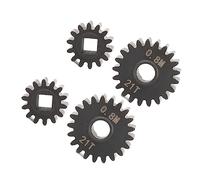 Zhangpu Ensemble D'engrenages D'essieu de Portail en Acier, Mises à Niveau Durables pour Capra SCX10 III 1/10 RC Crawler, 2 X 21T 2 X 14T pour Une Conduite équilibrée, Acier Noir, adapté pour Capra