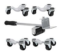 Zhangpu Glissières de Meubles pour Objets Lourds, Outils 33 × 18 × 10, Ensemble de Transport de Meubles, Plaque Mobile de Levage Argentée pour Objets Lourds Portant 400 Kg